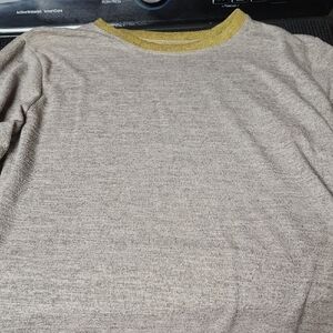 Men's Brown Shirt with Gold Accents